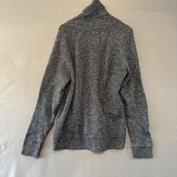 H&M Men’s Grey Button Up Sweater Size XL Wool Blend Front Pockets Preppy - Picture 5 of 10